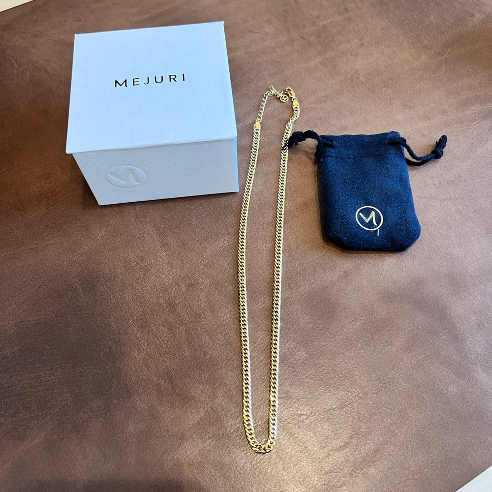 Mejuri Double Curb Chain Necklace (Gold Vermeil) - Like New